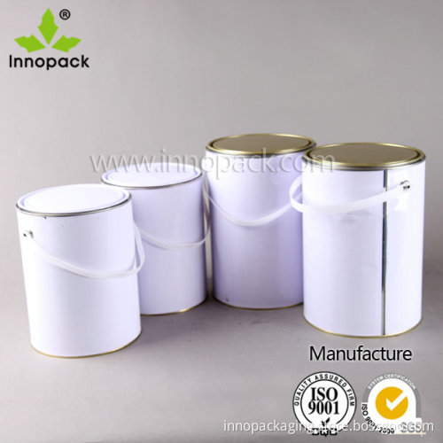 White Round Metal Tinplate Chmical Can